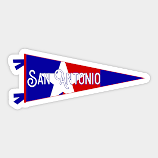 San Antonio Flag Pennant Sticker